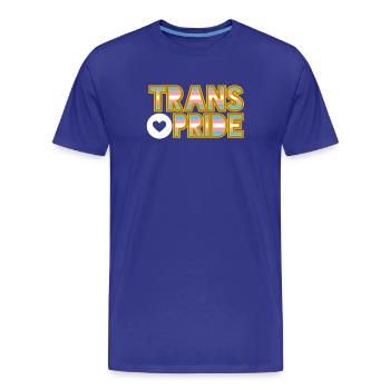 Fierté transgenre - T-shirt bio Premium Homme - bleu roi - Devant - Damien (186cm)
