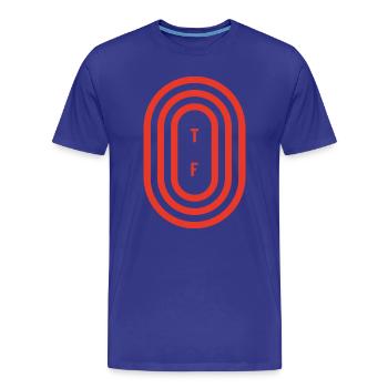 Athletics Tartan Track Track and Field - Men's Premium Organic T-Shirt - royal blue - Front - Damien (186cm)