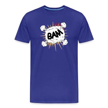 Bam comic fight cloud pour vos propres textes et motifs - T-shirt bio Premium Homme - bleu roi - Devant - Damien (186cm)