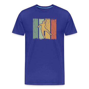 Rebond de handball en blocs couleur - T-shirt bio Premium Homme - bleu roi - Devant - Damien (186cm)