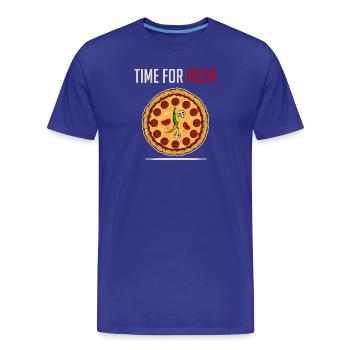 Commander pizza pizzeria salami cuisine italienne - T-shirt bio Premium Homme - bleu roi - Devant - Damien (186cm)