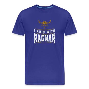 Ragnar Raid Motif - T-shirt bio Premium Homme - bleu roi - Devant - Damien (186cm)