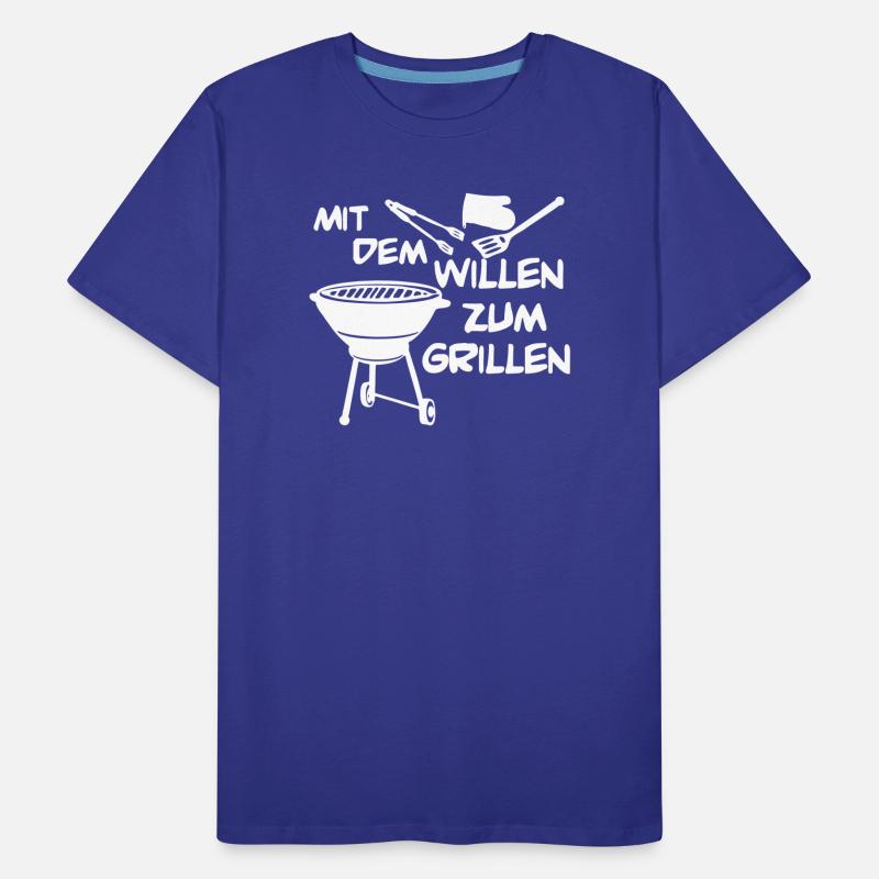 With the will to grill ... Men's Premium Organic T-Shirt