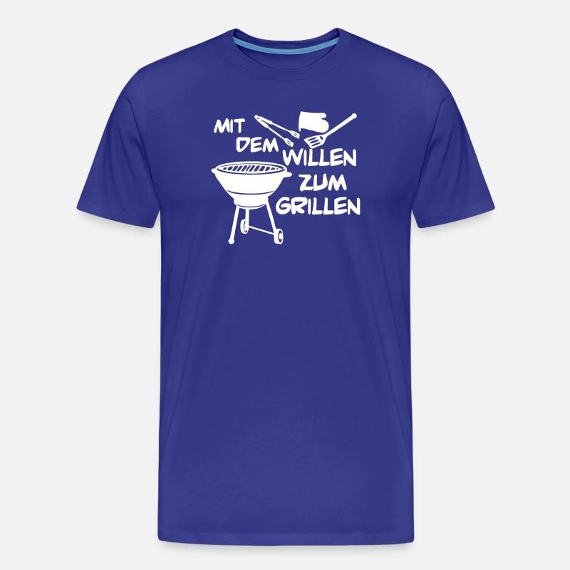 Avec la volonté de griller... - T-shirt bio Premium Homme - bleu roi