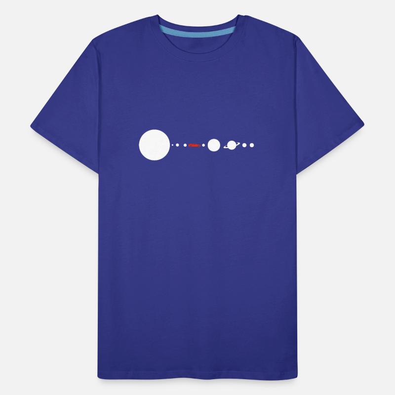 Tesla in Space Solar System SpaceX Männer Premium Bio T-Shirt