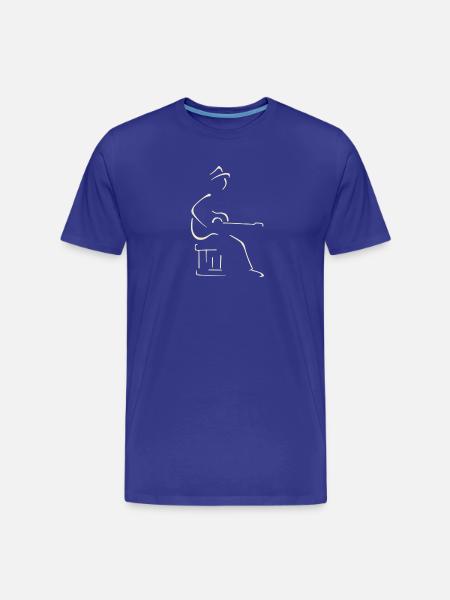 Guitariste blues - T-shirt bio Premium Homme - bleu roi