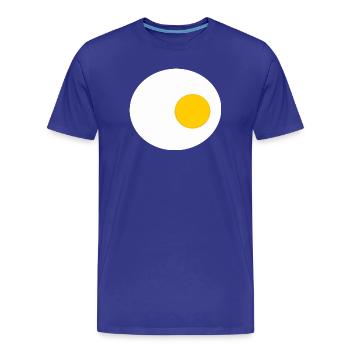 Fried Egg, Egg, Eggs, Chickens, Chicken Gift - Men's Premium Organic T-Shirt - royal blue - Front - Damien (186cm)