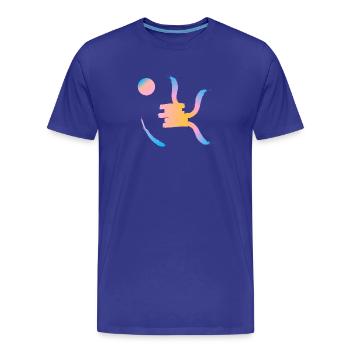 Untergehende Sonne auf chinesischem Symbol - Männer Premium Bio T-Shirt - Königsblau - Vorne - Damien (186cm)