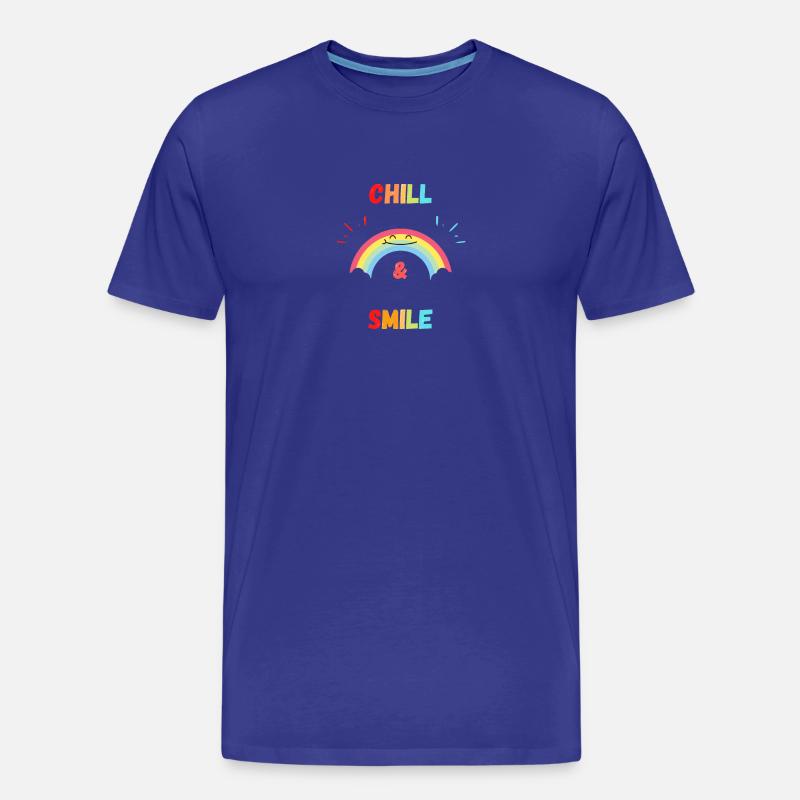 Chill & Smile Spaß Geschenk - Männer Premium Bio T-Shirt - Königsblau