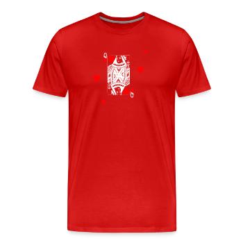 queen - Men's Premium Organic T-Shirt - red - Front - Damien (186cm)