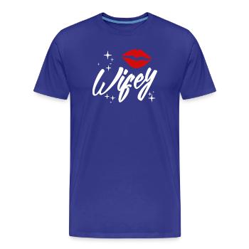 Partner look | Husband wife marriage marriage wedding - Men's Premium Organic T-Shirt - royal blue - Front - Damien (186cm)