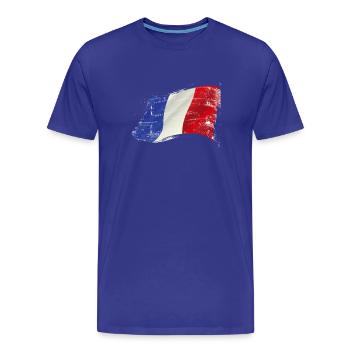 Frankreich ✅ Frankreich Flagge ✔ - Männer Premium Bio T-Shirt - Königsblau - Vorne - Damien (186cm)
