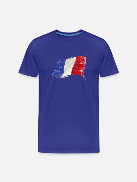 France ✅ France Drapeau ✔ - T-shirt bio Premium Homme - bleu roi