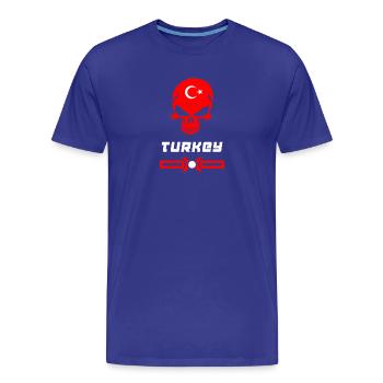 Türkei Totenkopf Design - Männer Premium Bio T-Shirt - Königsblau - Vorne - Damien (186cm)