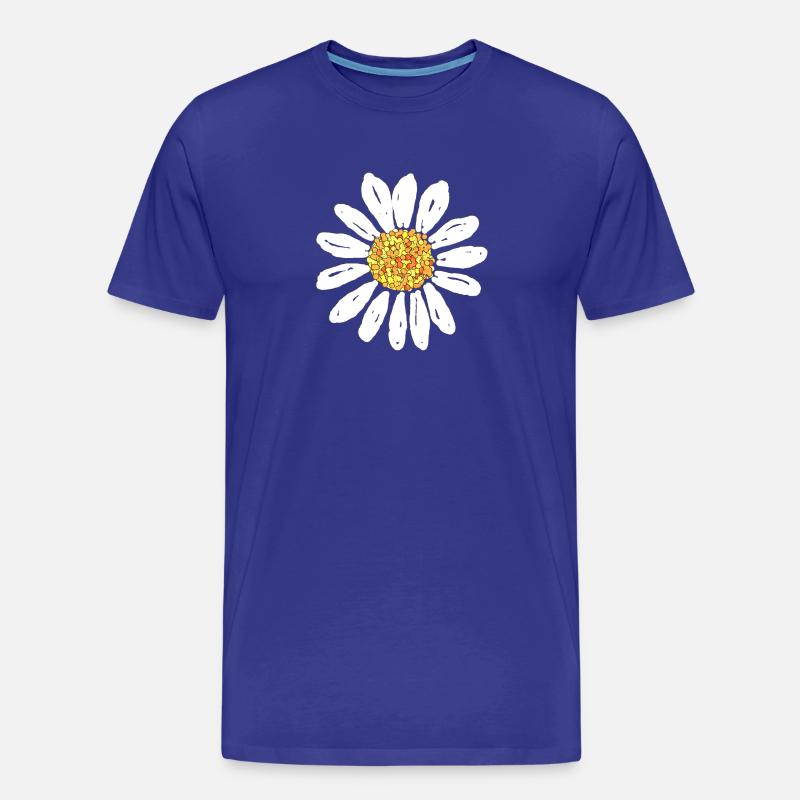 Blume der Gänseblume - Männer Premium Bio T-Shirt - Königsblau