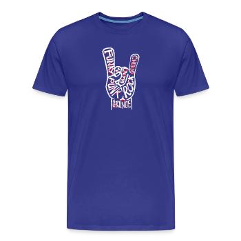 Punk rock punk punker grunge rock musique heavy metal - T-shirt bio Premium Homme - bleu roi - Devant - Damien (186cm)