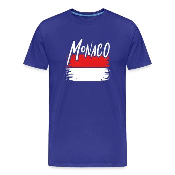 Principauté de Monaco - T-shirt bio Premium Homme - bleu roi - Devant - Damien (186cm)