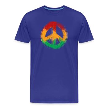 Reggae love peace unity Jamaica Reggaeton - Men's Premium Organic T-Shirt - royal blue - Front - Damien (186cm)
