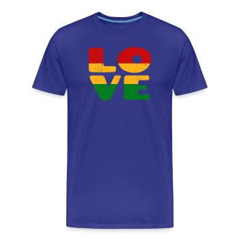 I love Jamaica Reggae Reggae Music Rasta - Men's Premium Organic T-Shirt - royal blue - Front - Damien (186cm)