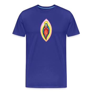 Vulva Maria - T-shirt bio Premium Homme - bleu roi - Devant - Damien (186cm)