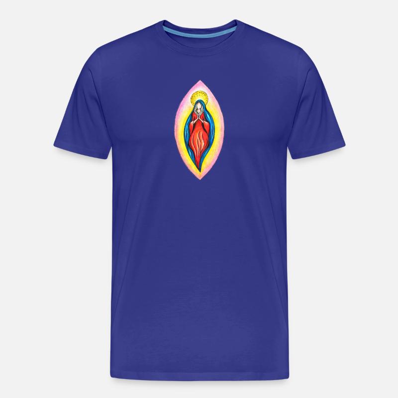Vulva Maria - Männer Premium Bio T-Shirt - Königsblau