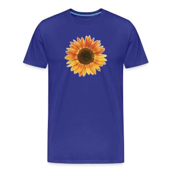 Sunflower - Men's Premium Organic T-Shirt - royal blue - Front - Damien (186cm)
