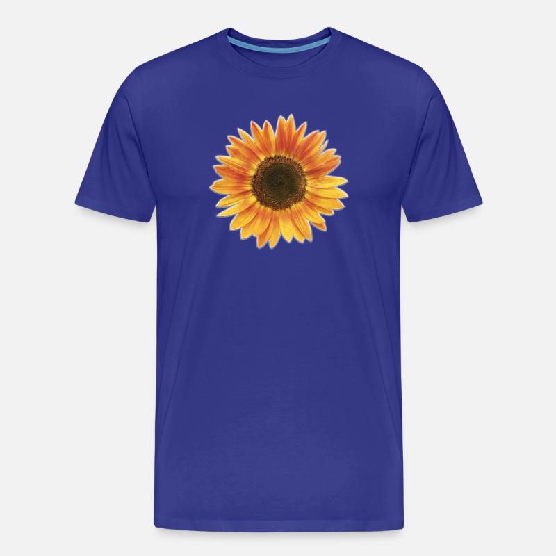Sonnenblume - Männer Premium Bio T-Shirt - Königsblau