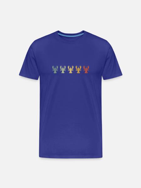 Gradient Lobster Series - Men's Premium Organic T-Shirt - royal blue
