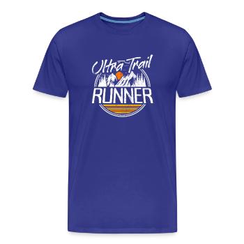 Ultra Trail Running Traillauf Ultra Trail Runner - T-shirt bio Premium Homme - bleu roi - Devant - Damien (186cm)