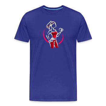 Entraînement d’haltère Gym Gym Sport - T-shirt bio Premium Homme - bleu roi - Devant - Damien (186cm)