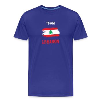 Team Lebanon Design / Gift Idea - Men's Premium Organic T-Shirt - royal blue - Front - Damien (186cm)