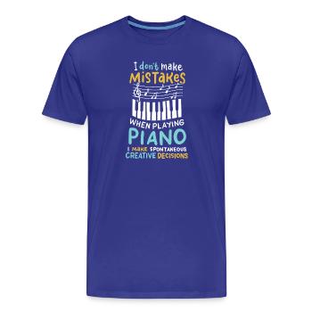 Pianiste Pianiste Musiciens Musique Keyboard - T-shirt bio Premium Homme - bleu roi - Devant - Damien (186cm)