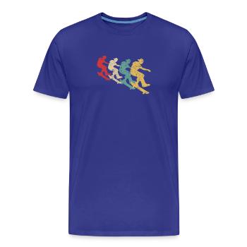 Skateboard Skateboarder Skateboard Rétro - T-shirt bio Premium Homme - bleu roi - Devant - Damien (186cm)