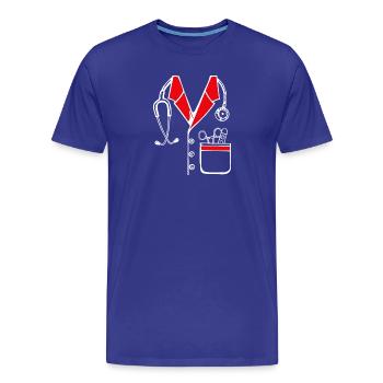 Arzt Doktor Facharzt Hausarzt Notarzt Notfall - Männer Premium Bio T-Shirt - Königsblau - Vorne - Damien (186cm)