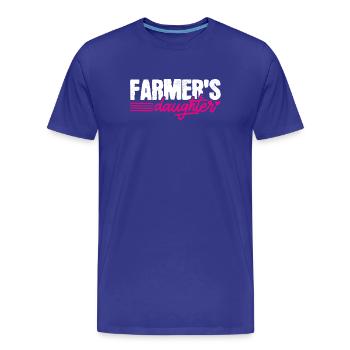 Agriculteur fille agriculteur - T-shirt bio Premium Homme - bleu roi - Devant - Damien (186cm)
