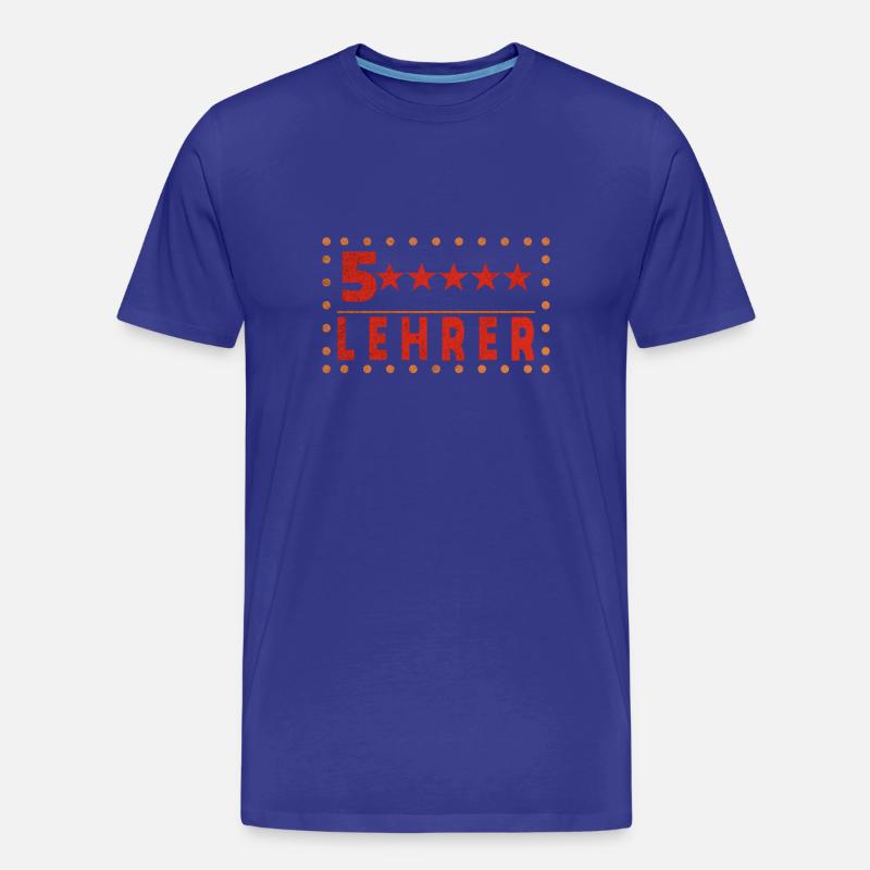 5 Sterne Lehrer / Bester Lehrer - Männer Premium Bio T-Shirt - Königsblau