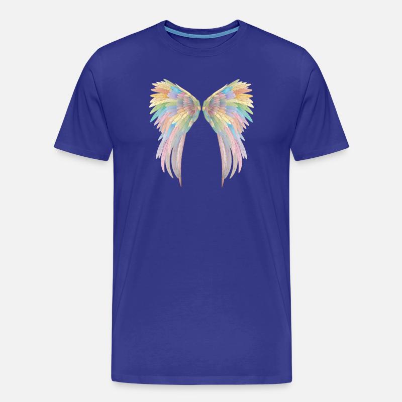 Wunderschöne pastellfarbene Engelsflügel - Männer Premium Bio T-Shirt - Königsblau