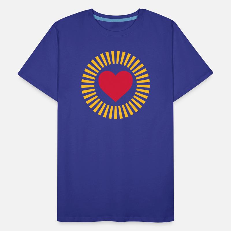 Herz in Strahlenkranz Design Männer Premium Bio T-Shirt