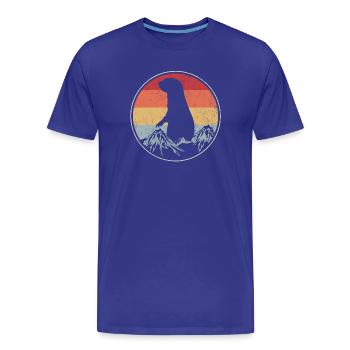 chien de prairie - T-shirt bio Premium Homme - bleu roi - Devant - Damien (186cm)