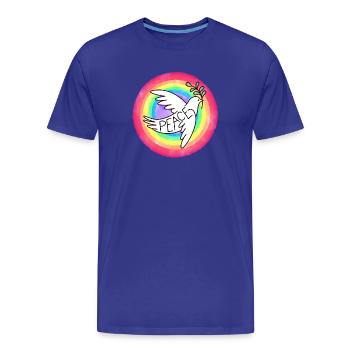 Colombe de la paix - T-shirt bio Premium Homme - bleu roi - Devant - Damien (186cm)