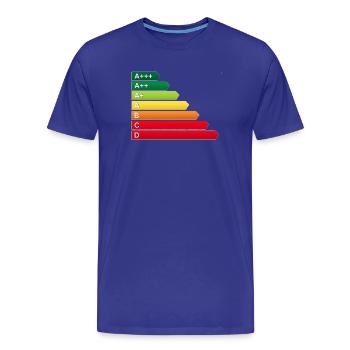 Label énergétique SF - T-shirt bio Premium Homme - bleu roi - Devant - Damien (186cm)