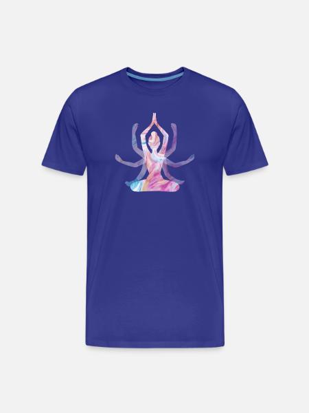 Spirituelles Yoga-Mädchen - Männer Premium Bio T-Shirt - Königsblau