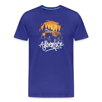 Adventure Jeep Sunset - Men's Premium Organic T-Shirt - royal blue - Front - Damien (186cm)