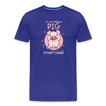 Porcelet Piggy Piggy - T-shirt bio Premium Homme - bleu roi - Devant - Damien (186cm)
