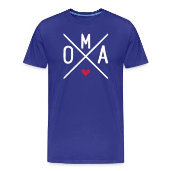 Oma - Männer Premium Bio T-Shirt - Königsblau - Vorne - Damien (186cm)