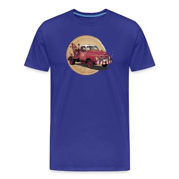 Abschleppwagen Oldtimer - Männer Premium Bio T-Shirt - Königsblau - Vorne - Damien (186cm)