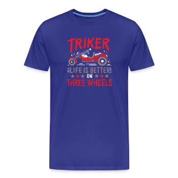 Triker Trike Dreirad - Männer Premium Bio T-Shirt - Königsblau - Vorne - Damien (186cm)