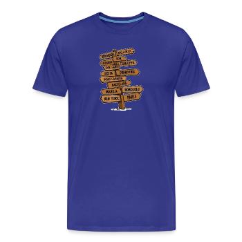 Urlaub Verreisen Reisen Ferien Chillen Relaxen - Männer Premium Bio T-Shirt - Königsblau - Vorne - Damien (186cm)