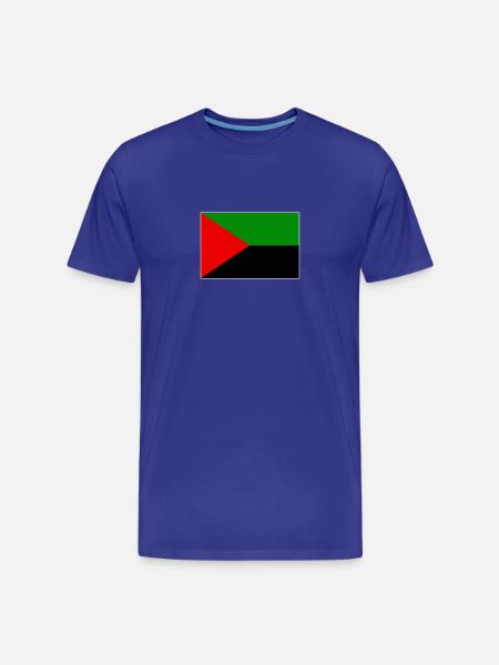 Martinique-flag rødgrøn sort - Herre Premium T-shirt økologisk - kongeblå