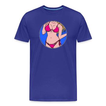 Surfergirl Bikini Urlaub Strand Meer Sommer Sonne - Männer Premium Bio T-Shirt - Königsblau - Vorne - Damien (186cm)